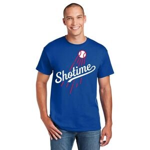 LA Dodgers Shohei Ohtani Shotime S/S‎ Shirt Adult XS OR Youth XL 100% Cotton EUC